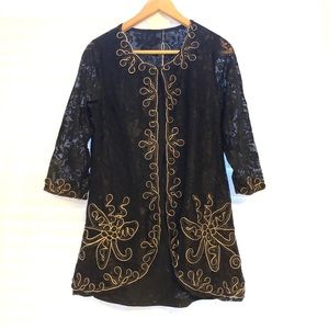 [ NWT ] MAIA Tunic // Black Lace